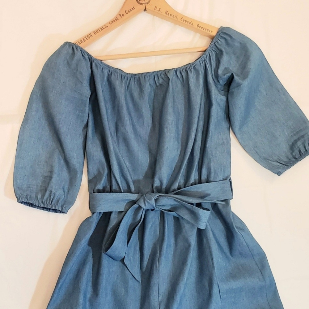 Off The Shoulder Shorts Jumpsuit